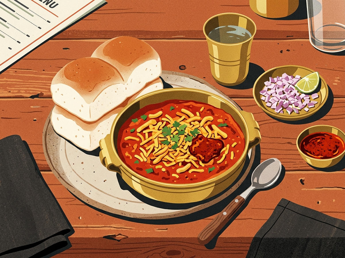 Authentic Nashik Misal Illustration