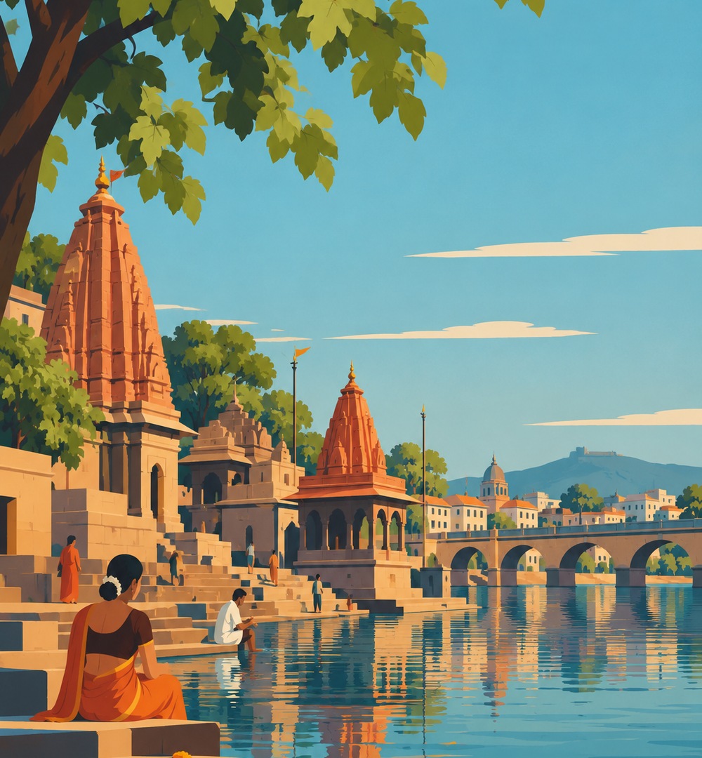Godavari Ghats & Ramkund Illustration